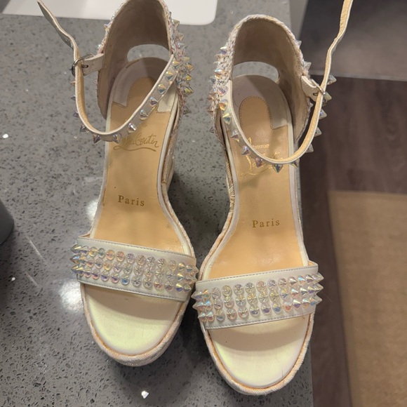 Christian Louboutin White Wedges - Picture 12 of 12